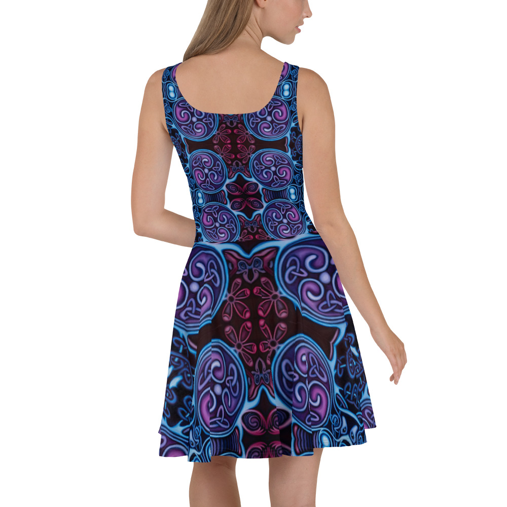CAVIS Celtic Soul Skater Style Dress, Alternative Blue and Purple ...