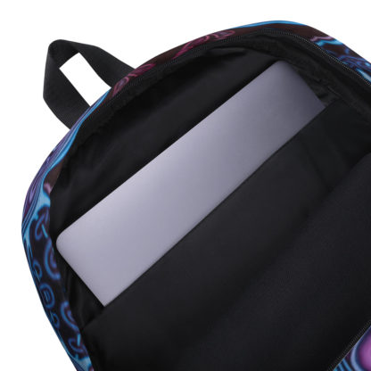 CAVIS Celtic Soul Design Backpack, Alternative Blue and Purple Book Bag - Inside Pocket