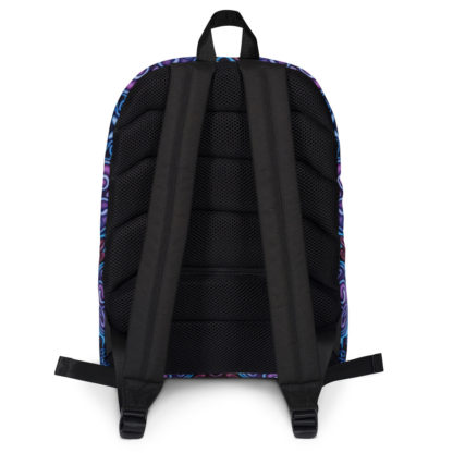 CAVIS Celtic Soul Design Backpack, Alternative Blue and Purple Book Bag - Back