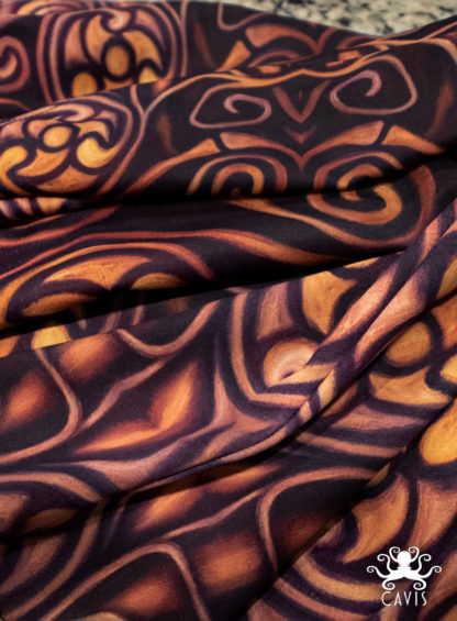 CAVIS Celtic Dragon Dress Fabric Close Up