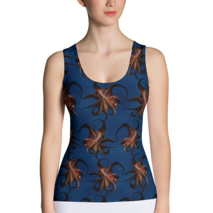 CAVIS Flying Octopus Fitted Tank Top - Front