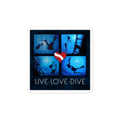 CAVIS Diver Silhouette - Live Love Dive - 3in