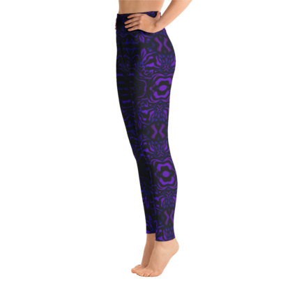 CAVIS Wonderpus Women's High Waist Leggings - Purple Octopus Pattern - Left