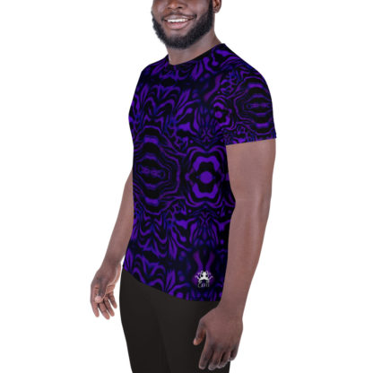 CAVIS Wonderpus Men's Tech Athletic Shirt - Purple - Left