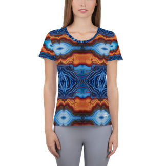 CAVIS Reborn Pattern Women’s Tech Athletic Shirt – Psychedelic Pattern – Front