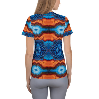 CAVIS Reborn Pattern Women's Tech Athletic Shirt - Psychedelic Pattern - Back