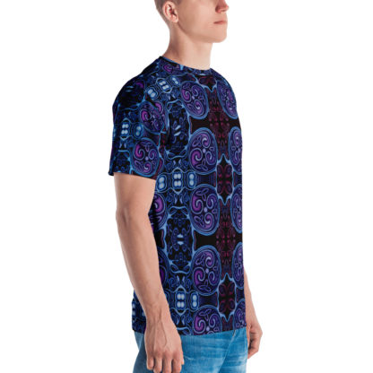 CAVIS Celtic Soul Men's Shirt - Purple Blue Pattern - Right