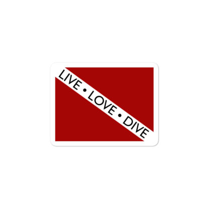 CAVIS Dive Flag - Live Love Dive - 3in