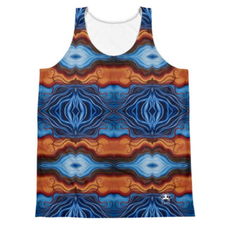 CAVIS Reborn Pattern Tank Top – Psychedelic Pattern Sleeveless Shirt – Front