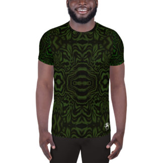 CAVIS Wonderpus Men’s Tech Athletic Shirt – Green – Front