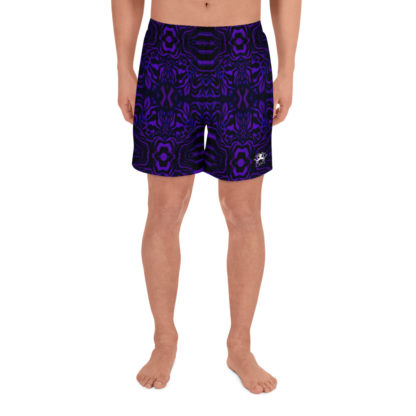 CAVIS Wonderpus Athletic Men's Shorts - Purple Octopus Pattern - Front
