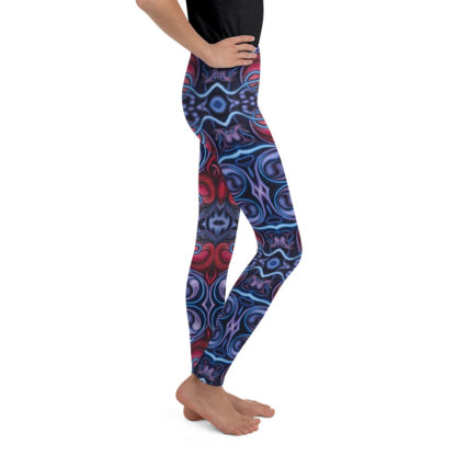 CAVIS Celtic Heart Youth Leggings - Red Blue - Right