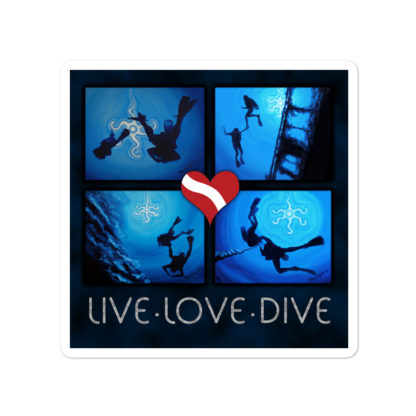 CAVIS Diver Silhouette - Live Love Dive - 4in