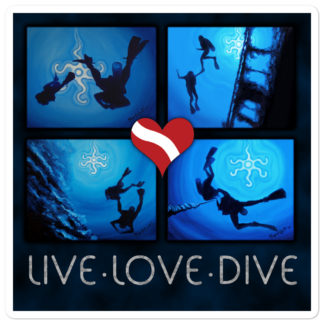 CAVIS Diver Silhouette - Live Love Dive - 5.5in