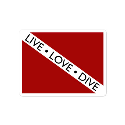 CAVIS Dive Flag - Live Love Dive - 4in