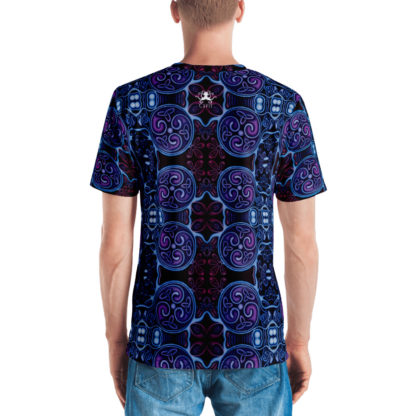CAVIS Celtic Soul Men's Shirt - Purple Blue Pattern - Back