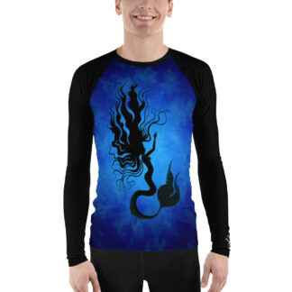 CAVIS Mermaid Men's Rash Guard - Blue Dive Skin - Front
