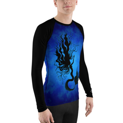 CAVIS Mermaid Men's Rash Guard - Blue Dive Skin - Right