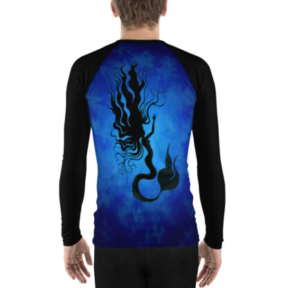 CAVIS Mermaid Men's Rash Guard - Blue Dive Skin - Back