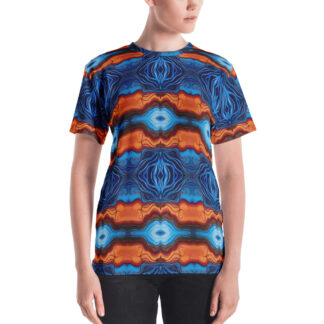 CAVIS Reborn Pattern Psychedelic Women’s T-Shirt – Front