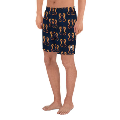 CAVIS Seahorse Pattern Men's Athletic Shorts - Left