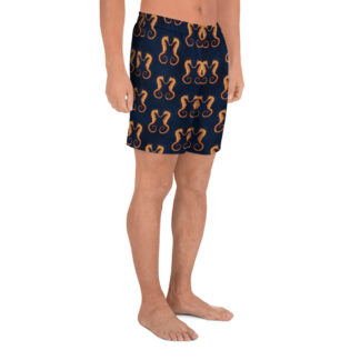 CAVIS Seahorse Pattern Men's Athletic Shorts - Right