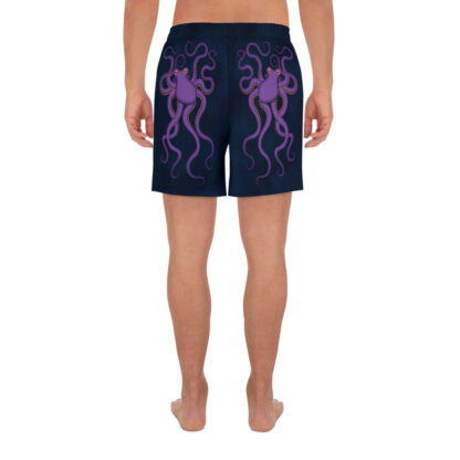 CAVIS Purple Octopus Men's Athletic Shorts - Back
