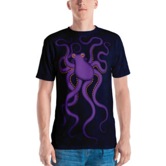 CAVIS Purple Octopus Men’s T-Shirt – Front