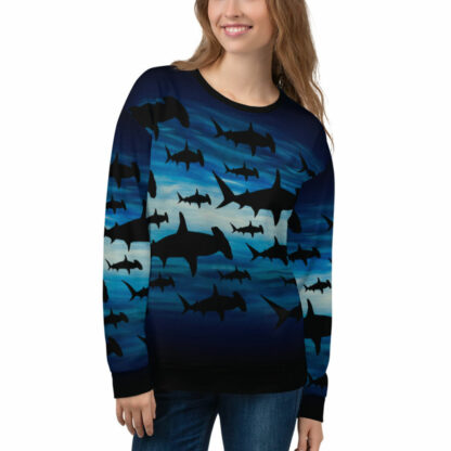 CAVIS Hammerhead Shark Pattern Sweatshirt Women's Front