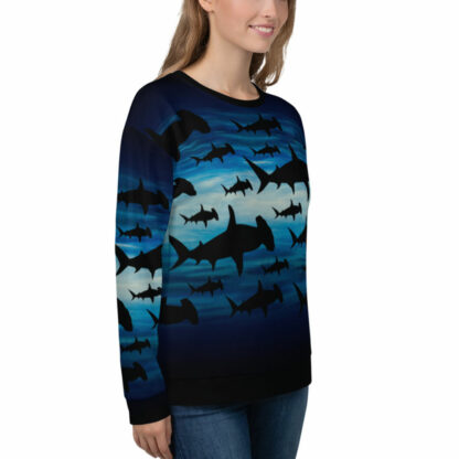 CAVIS Hammerhead Shark Pattern Sweatshirt Women's Right