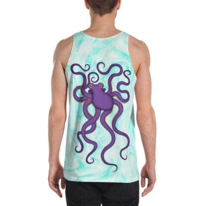 CAVIS Purple Octopus Tank Top - Men - Back