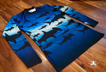 CAVIS Shark Hammerhead Pattern RashGuard - Mens