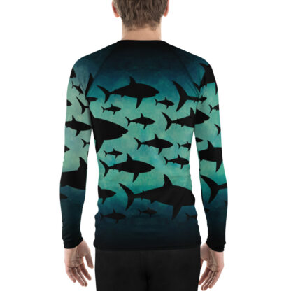 CAVIS Shark Pattern Rash Guard - Men's Shirt - Back