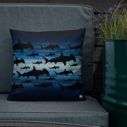 CAVIS Hammerhead Shark Pattern Pillow - Back 1