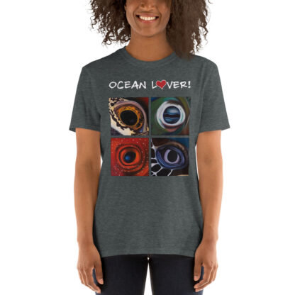 CAVIS Aquatic Eyes Women's T-Shirt - Ocean Lover Shirt - Dark Gray