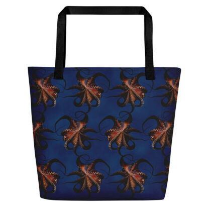 CAVIS Flying Octopus Beach Bag - Bright Blue Tote