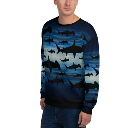 CAVIS Hammerhead Shark Pattern Sweatshirt Men's Left