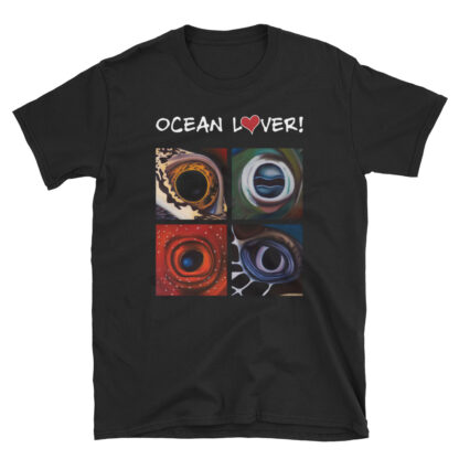 CAVIS Aquatic Eyes T-Shirt - Ocean Lover Shirt - Black