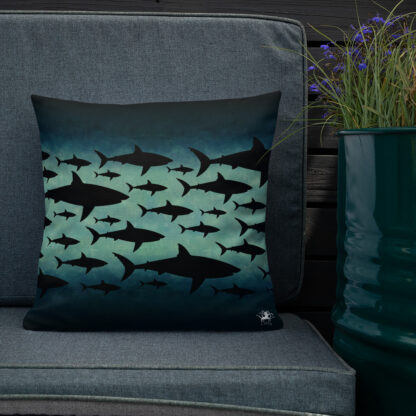 CAVIS Shark Pattern Pillow - Back 1