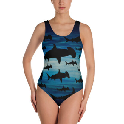 CAVIS Hammerhead Shark Pattern Women's Swimsuit - Front
