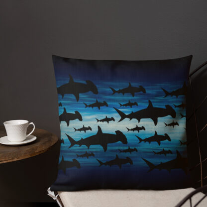 CAVIS Hammerhead Shark Pattern Pillow - Back 3