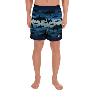 CAVIS Hammerhead Shark Pattern Men's Athletic Shorts - Front