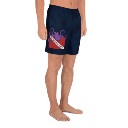 CAVIS Dive Flag Octopus Men's Athletic Shorts - Scuba Shorts - Right