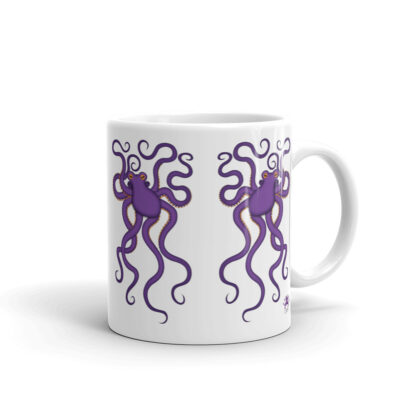 Purple Octopus Mug - 11 oz. Right
