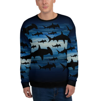 CAVIS Hammerhead Shark Pattern Sweatshirt Men’s – Front
