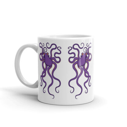 CAVIS Purple Octopus Mug - 11 oz. Left