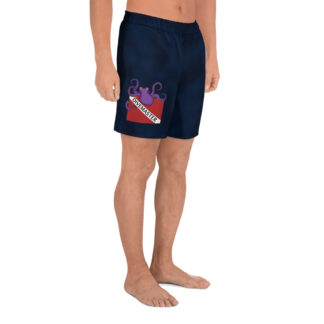 CAVIS Dive Flag Octopus Men's Athletic Shorts - Scuba Divemaster Shorts - Right