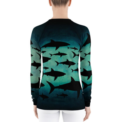 CAVIS Shark Pattern Rash Guard - Women's Shirt - Back