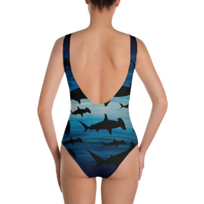 CAVIS Hammerhead Shark Pattern Women's Swimsuit - Back