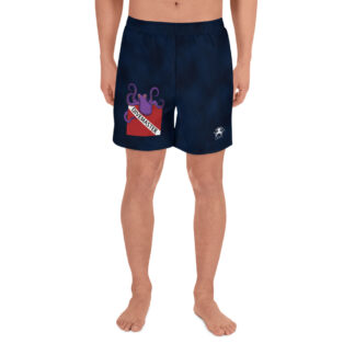 CAVIS Dive Flag Octopus Men's Athletic Shorts - Scuba Divemaster Shorts - Front